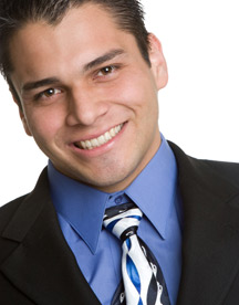 smiling man in suit